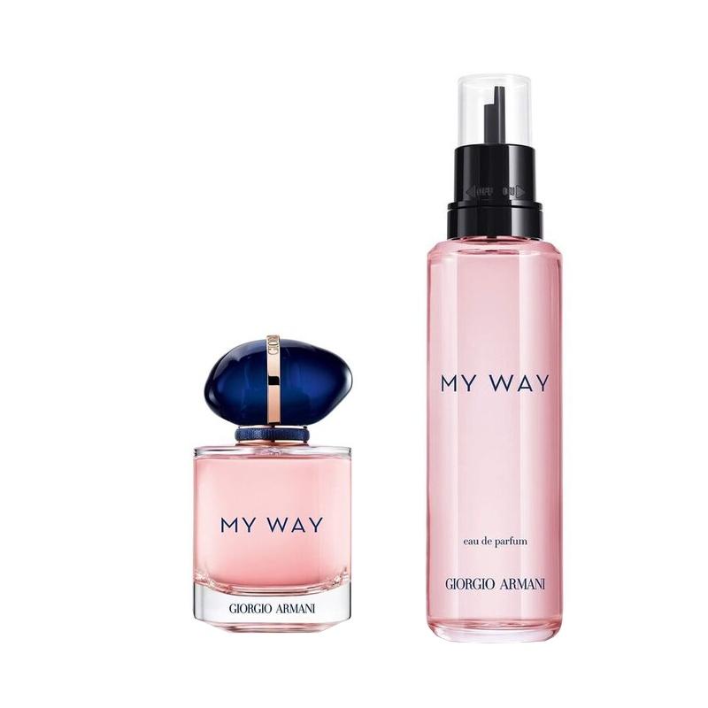 Набор парфюма Armani MY WAY FLORAL аромат парфюм цветочный и фруктовый аромат + Набор из двух предметов: My Way 30 мл + рефилл 100 мл