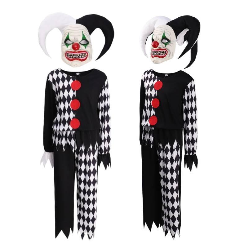 Cosplay Clown Costume Mask Role Play Halloween Events Stage Gift Performance