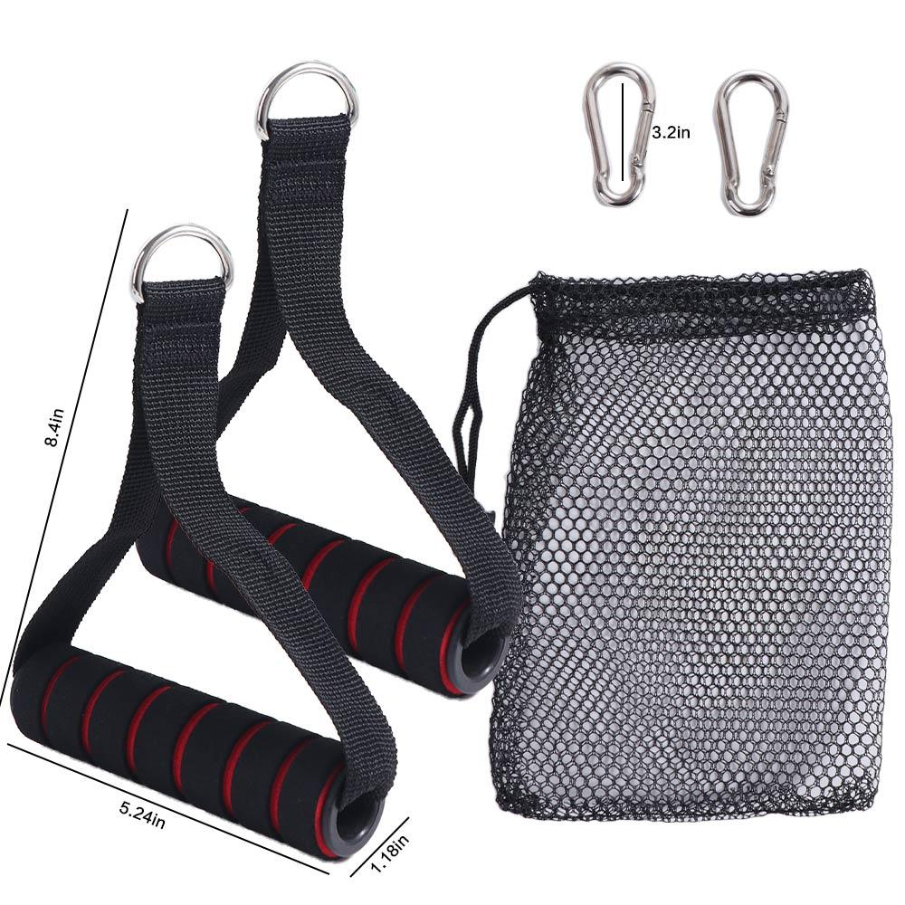Foam Handle D-Ring Metal Gym Handles Grip D-Ring Pull Rope Handle Handle with Hook Indoor Sports