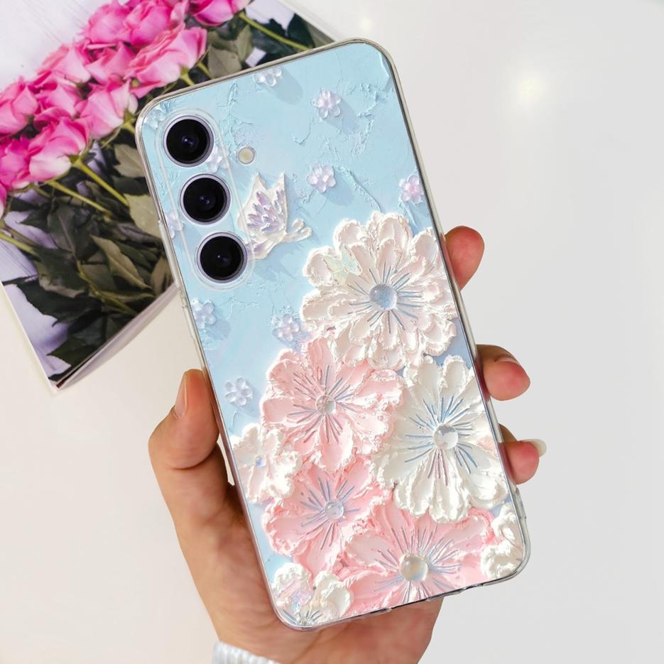 Чехол для Samsung Galaxy S24 Plus SM-S926B Милый Модный Расписной Чехол Мягкий Тонкий Чехол для Телефона Для Samsung S24 Ultra S 24 S24+ Fundas