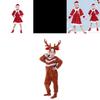 Extravagant Toddler Adult Elk Santa Claus Costume For Xmas Party