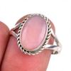 Natural Pink Opal Gemstone 925 Solid Sterling Silver Jewelry Ring Size 8.5 Y2b96