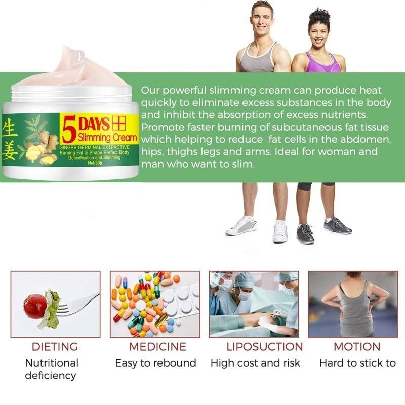 Ginger Body Slimming Cream Fat Burning Cream Losing Weight Massage Anti Cellulite Cream