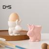 Ceramic Rabbit Egg Cup Bunny Egg Holder Breakfast Table Decor Egg Stand for Soft Boiled Egg Kitchen Utensils Easter Decoration