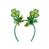Festival Headband Sequined Hairhoop StPatricks Shamrock Hairband Party Props