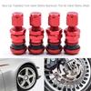 4Pcs Car Truck Motorcycle Valve Short Stems Metal Bolt Tire Valve Stem Kit with Dust Cap Valve Stems 1