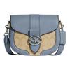 Сумка 21 Color Block Flap Classic Monogram Canvas And Leather Crossbody Bag Маленькая женская сумка через плечо Синий Хаки C2806-SVTVS
