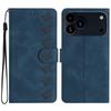 Чехол-кошелек из кожи с тиснением-бабочкой для iPhone 17 Pro Max, чехол для телефона с ремешком на руку