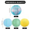 Paper Lanterns Set Hanging Paper Lanterns Ceiling Party Decorations World Map Combination Macaron Lanterns for School Classroom