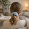 Stripe Hair Band Blue Scrunchie Elastic New Hair Tie Ring  Hair Accessories