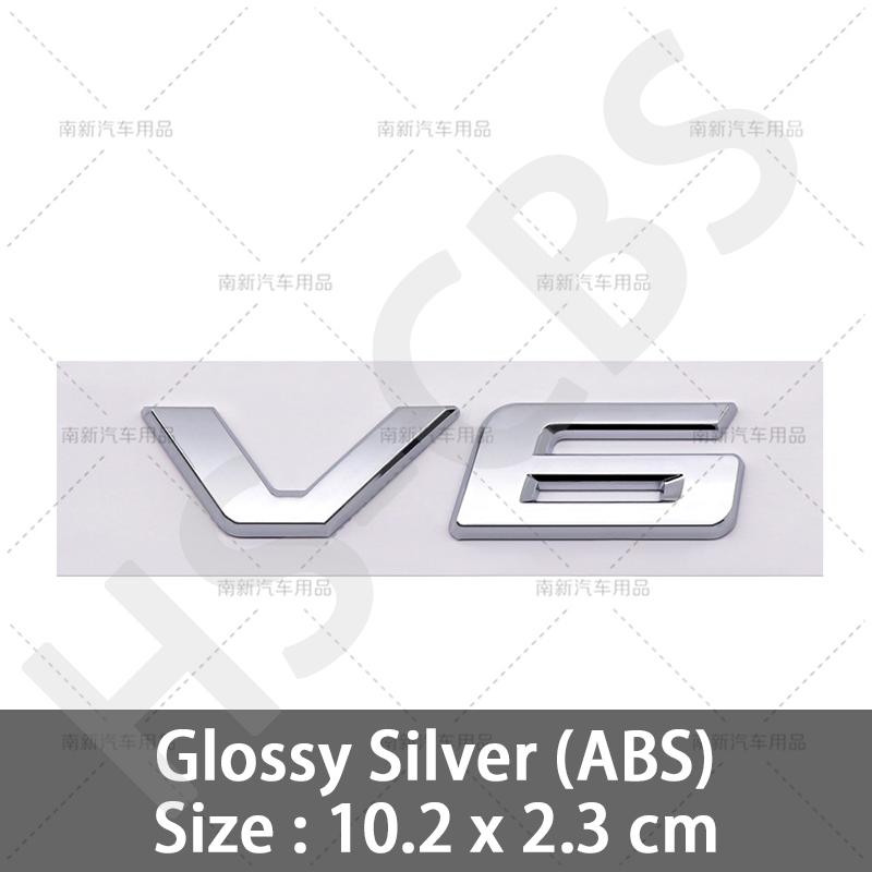 V6 Engine Displacement Logo Emblem ABS Car Sticker Badge for Toyota Alphard Rear Trunk Tailgate Stickers Car Styling Accessories