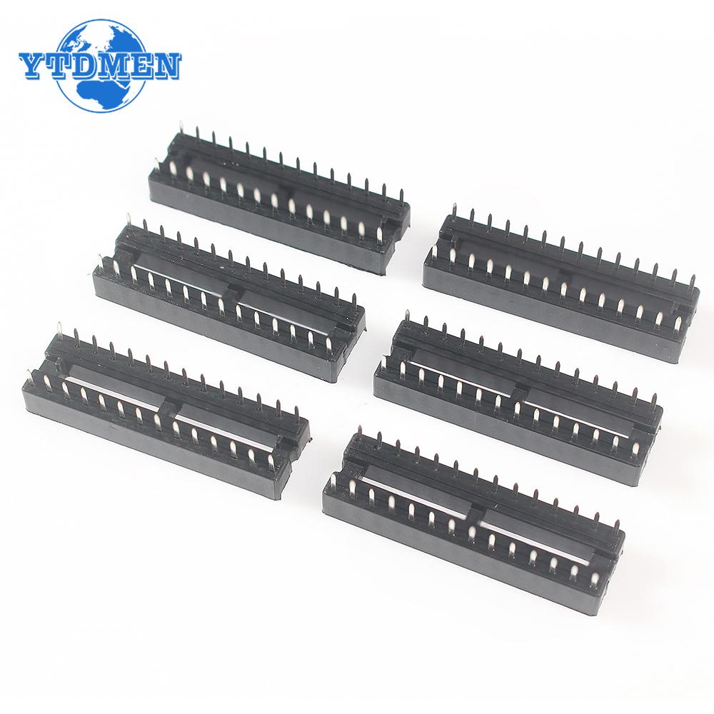 66 шт. DIP IC Сокеты Адаптер Паяльный Тип 6 8 14 16 18 20 24 28 Контактов Набор IC Сокетов Электронный DIY Набор Ассортимент Гнездо для МК