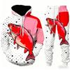 Популярный костюм-худи с 3D-печатью для ловли басса, унисекс, брюки, мужской костюм с длинным рукавом, спортивный костюм, повседневный, для улицы, охоты, кемпинга, комплекты из 2 предметов