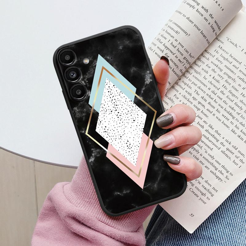 Чехол для Samsung A54 5G Задняя крышка Защитный силиконовый Funda Модный Мраморный Каменный Текстурный Coque Для Galaxy A56 A16 A26 A36 A17