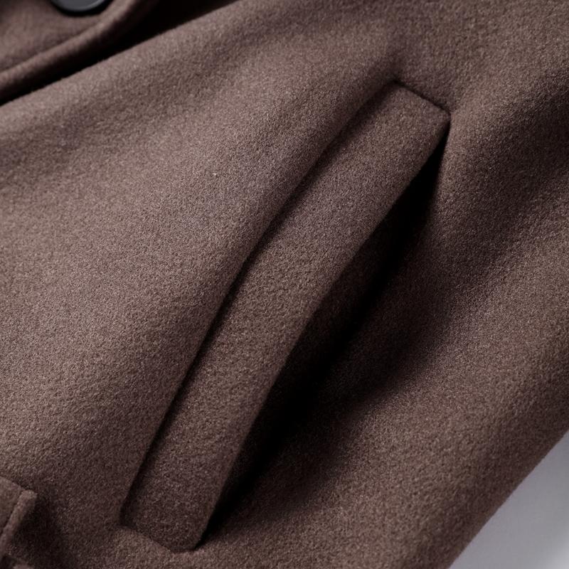 Однотонное двубортное женское пальто с лацканами, длинными рукавами, карманами, женский короткий пиджак 2025 года, весна-осень, верхняя одежда для офисной леди