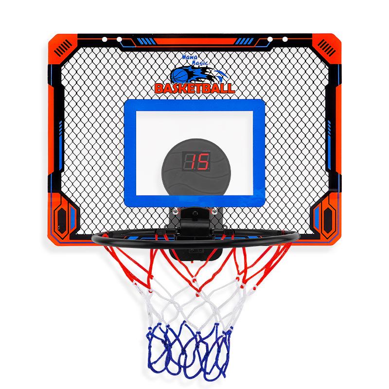 Transparent Basketball Hoop for Kids with Scoreboard, Wall-Mounted, No-Drill, Door Hanging Indoor Slam Dunk Backboard.