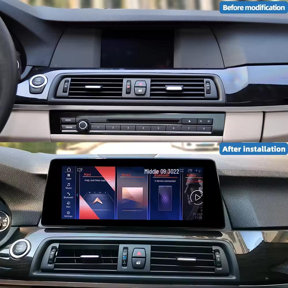 BMW 5 серии F10/F11 (2011-2016 гг.) Обновление экрана Android-навигации NBT