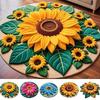 Soft Sunflower Mat Special-shaped Flower Carpet Door Gasket  for Living Room Tea Table Bedside