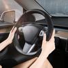 Для Tesla Руль Чехол Модель 3/Y Замша Углеродное волокно Ультратонкий Пот Впитывающий Специальный Руль Автомобильные Аксессуары
