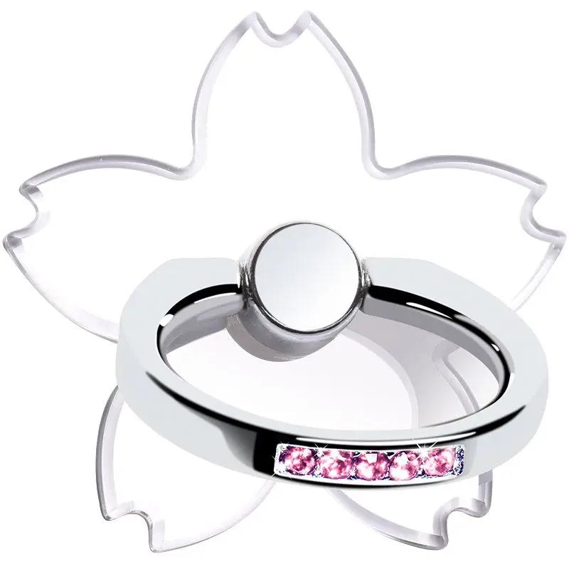 Transparent Butterfly Finger Ring Mobile Phone Holder for iPhone 15 Smartphone Sticker Stand Accessories Foldable Support