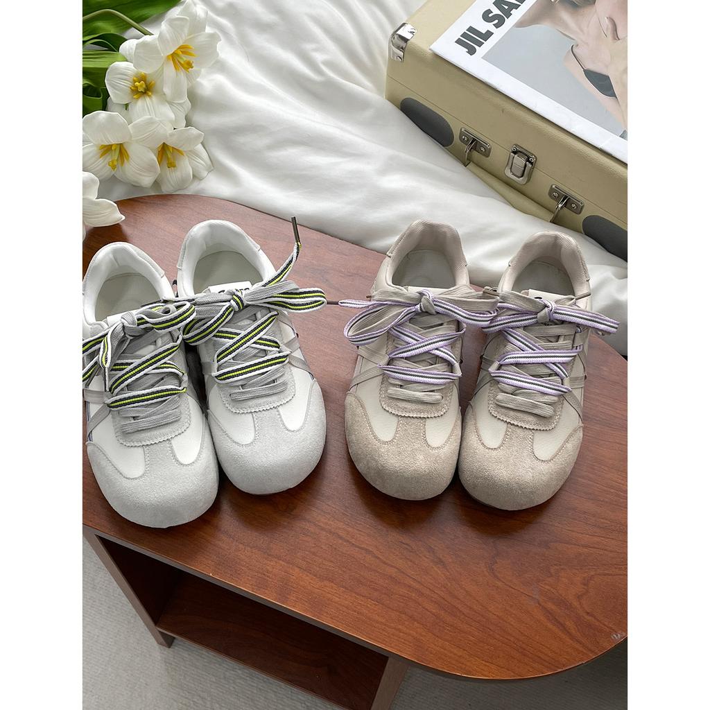 2025 лето новые ретро универсальные туфли Форреста Гампа женские дышащие на шнуровке немецкие тренировочные туфли повседневные спортивные легкие толстая подошва ins