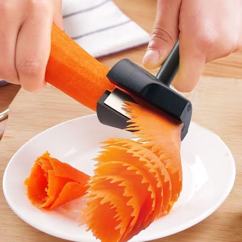 Спиральный резак, морковь, редис, картофелерезка, овощечистка для фруктов, устройство для резки цветов, кухонный инструмент для нарезки овощей, инструмент 5 79 покупки