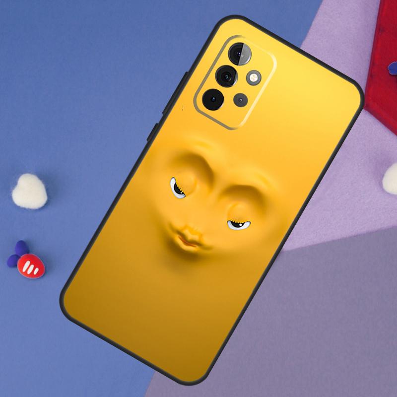 3D забавное лицо Милый чехол Для Samsung Galaxy A55 A35 A32 A12 A22 A52 A06 A54 A34 A14 A56 A36 A26 A16 A13 A53 A15