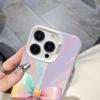 Чехол для телефона с цветным бантом для iPhone 17 Air 16 16e 15 14 13 12 11 Pro Max 8 7 Plus Задняя крышка с шифоновой текстурой