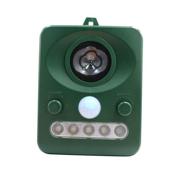 Ультразвуковой солнечный отпугиватель вредителей с ультразвуковым датчиком движения и мигающим светом. Отпугиватель животных. Белки Мышь Птица Кошка Собака Летучая мышь