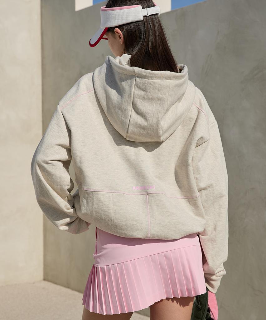 Kandini Grey (Oatmeal) Stitch Zip-Up Hoodie (Unisex)