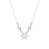Pearl Butterfly Pendant Necklace - Women's French Retro Choker with Versatile Temperament Style