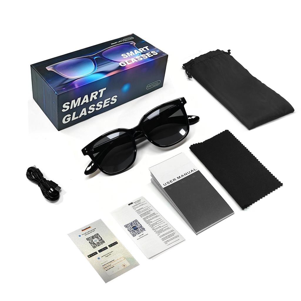 Smart AI Bluetooth Sunglasses: Real-time Translation in 100+ Languages, Music & Calls