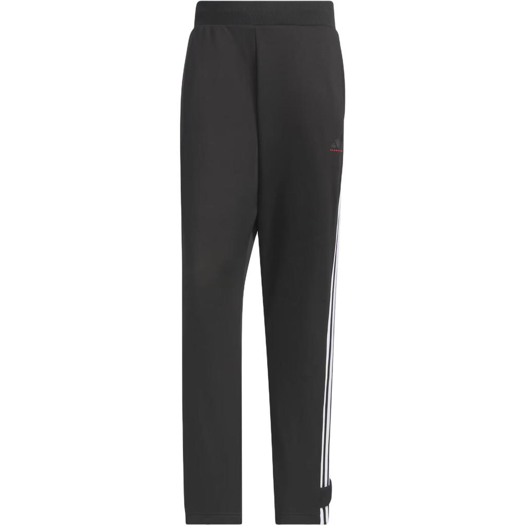 Adidas Basketball FW24 Comfortable Soft Versatile Striped Retro Sports Long Pants Knitted Men Bottoms Black JL7584