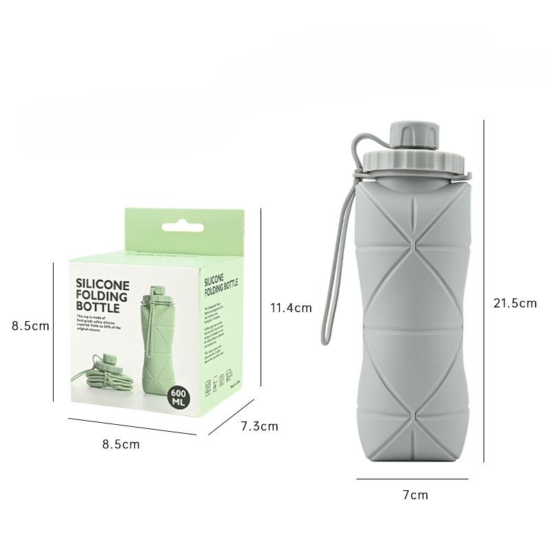 Легкая спортивная бутылка пищевого качества Складная силиконовая чашка для воды Легко носить Дорожная бутылка для воды Просторная телескопическая чашка для воды