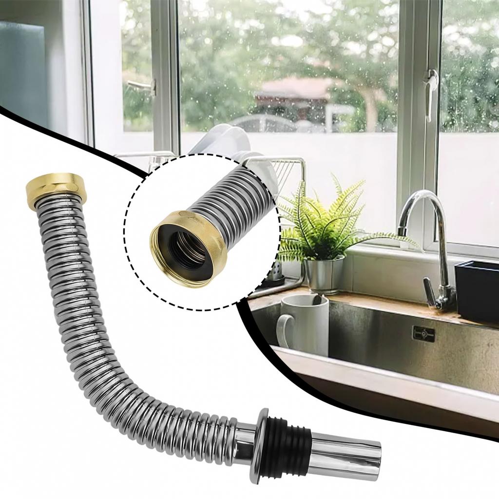 Sink Drain Hose 40/60cm Flexible Kitchen Pipe Hose