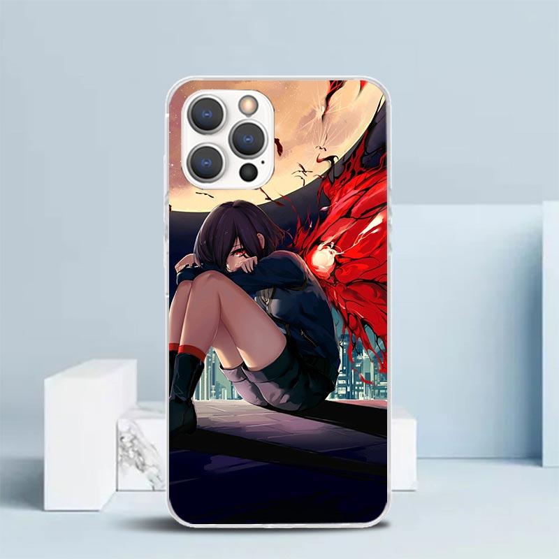 G-Ghoul Токио Тоука Кирисима Мягкий чехол для iPhone 16 17 Air 15 14 Pro Max 16E Чехол для телефона 13 Mini 12 11 7 SE 8 Рисунок Fi