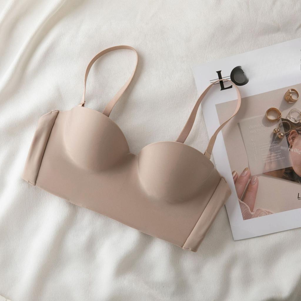 Women's Gathering Bra Collecting Accessory Breasts Soft Steel Ring Anti Slip Summer Detachable Shoulder Strap Bra