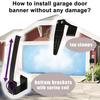 4/6Pcs Christmas Garage Door Banner Clips Spring Bracket Quick Installation Festive Garage Door Hangers