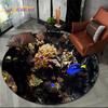 3D морское дно, подводный мир, дельфин, черепаха, круглый коврик, ковер для гостиной, спальни, диван, декор для игровой комнаты, нескользящий напольный коврик