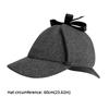 Double-Cap Brim Ear Protection Cap All Seasons Baseball Cap Vintage Detective Cap  Women