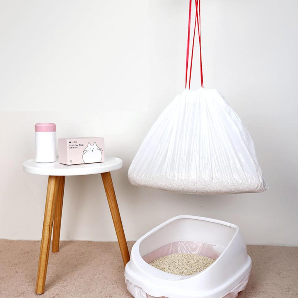 Cat Litter Bag Potty Bags For Portable Toilet With Drawstring Training Toilet Seat Bags Easy To Clean Pet Clean Supplies