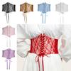 PU Leather Lace Corset Waist Belt Wide Waistband Strap For Women Lady Girl Bridal