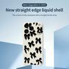 For iPhone 17 Pro Case Black Bow Pattern Printing Straight Edge TPU Phone Back Cover