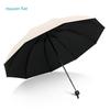 Женский складной зонт Paradise Umbrella двойного назначения от солнца и дождя, Защита от солнца УФ-защита, Черное покрытие, Зонт для студентов и мужчин