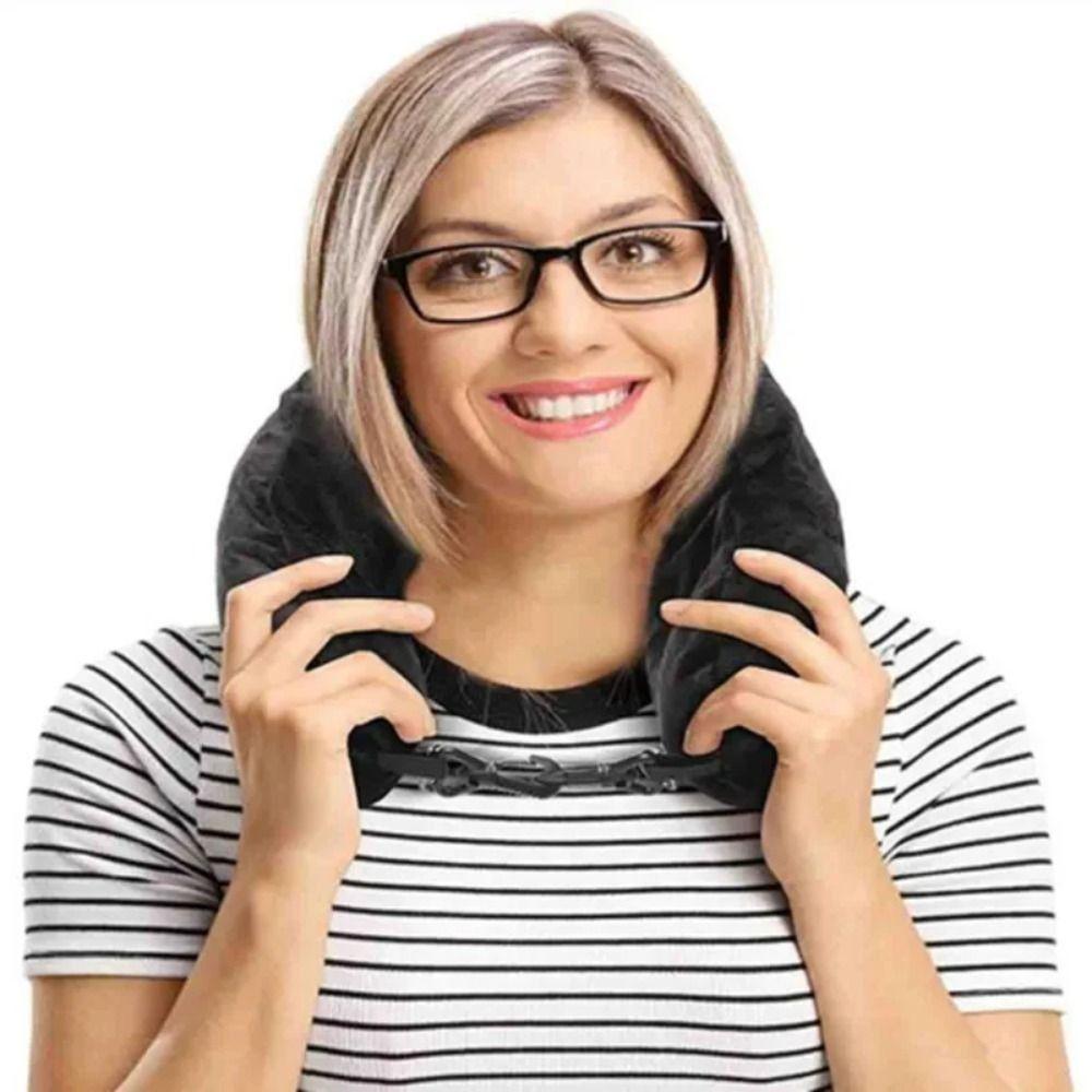 Gift Lycra Fabric Fillable Travel Neck Pillow Waterproof Ultra Soft Fuzz Travel Bag Pillow Carry Portable Pillowcase Storage Bag