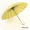 16-Rib Wind-Resistant Straight and Curved Handle Umbrella with Custom Logo