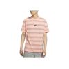 Свободная вязаная спортивная футболка с короткими рукавами и вышитым логотипом в полоску, мужские топы розового цвета DB6532-800