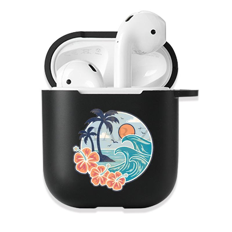 Мягкий черный силиконовый чехол для Apple Airpods Pro 3 2 1 The Great Wave of Kanagawa Bluetooth, беспроводные чехлы для наушников Airpod Cover