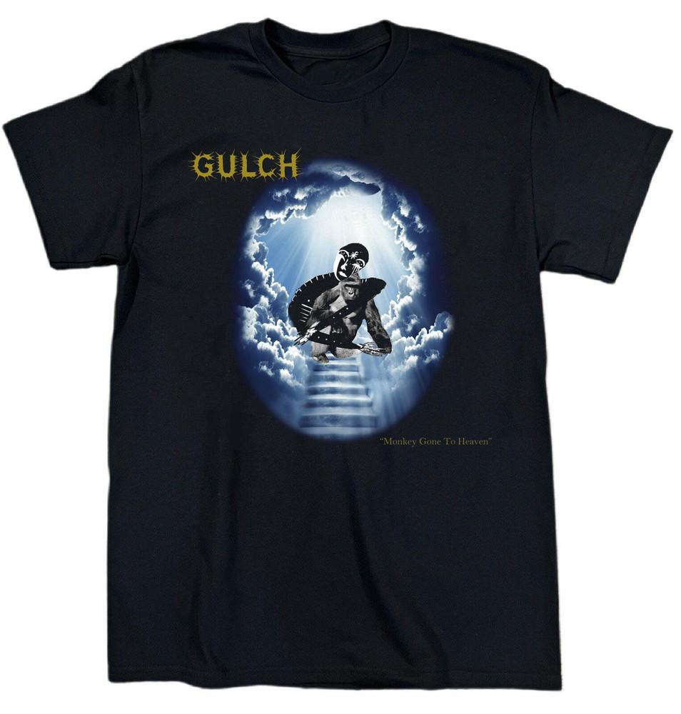 New Gulch Band Monkey Gone To Heaven Cotton Black T Shirt S-5XL EN659 Unisex T-Shirt