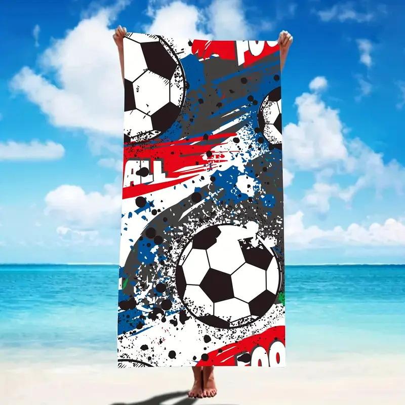 Exotic Floral Print Soft Microfiber Large Towel Water Absorbent For Beach Surf Use